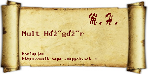 Mult Hágár névjegykártya